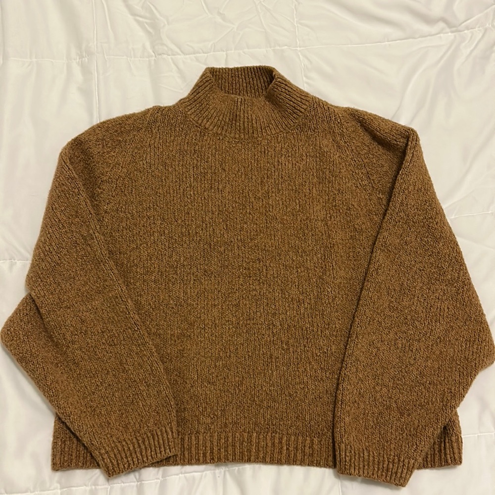 Melange Cozy Mock-Neck Sweater - Acacia